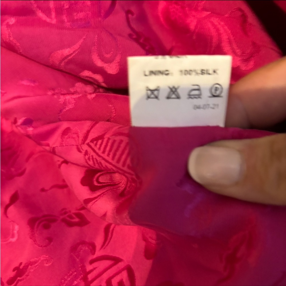Vintage Asian Floral Embroidered Cashmere Silk Mandarin Jacket Frog Clotures - Picture 9 of 11